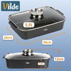 Vilde, Granitica, brytfanna granitowa z pokrywką, 3,5l, 35-23-12 cm