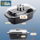 Vilde, Granitica, brytfanna granitowa z pokrywką, 5,4l, 39-22-17,5 cm