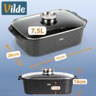 Vilde, Granitica, brytfanna granitowa z pokrywką, 7,5l, 41-26-16 cm