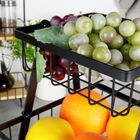 Vilde, koszyk na owoce metalowy, 2-poziomowy, czarny