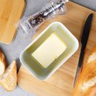 Vilde, maselniczka stalowa, biała z bambusową pokrywką