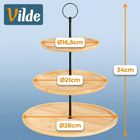 Vilde, patera bambusowa, 3-piętrowa, 34 cm