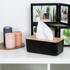 Vilde, pojemnik na chusteczki, czarny, 24-13-9,5 cm