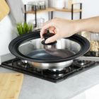 Vilde, pokrywka szklana silikonowa, uniwersalna, 24/26/28 cm