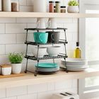 Vilde, półka kuchenna, metalowa, czarna, 36-22-15 cm