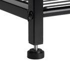 Vilde, regał na buty, 4-poziomowy, metalowy, czarny, 60-30-57 cm