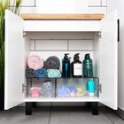 Vilde, rozsuwana półka kuchenna metalowa czarna, 34.5-48 cm