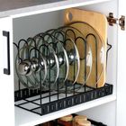 Vilde, stojak na garnki, patelnie i pokrywki, metalowy, czarny