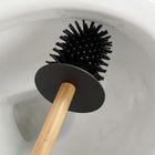 Vilde, stojak na papier toaletowy, ze szczotką, czarny, 53 cm