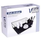 Vilde, suszarka na naczynia czarna, 40-33-17 cm