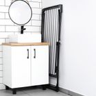 Vilde, suszarka na pranie, metalowa i rozsuwana, czarna, rozmiar XXL, 108-182 cm