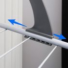 Vilde, suszarka na pranie na kaloryfer metalowa, biała rozkładana, 55-50.5 cm