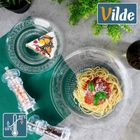 Vilde, talerz obiadowy płytki, szklany, patera, 25 cm