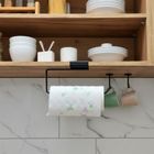 Vilde, wieszak na ręcznik papierowy, metalowy, czarny, 30-4,5-13 cm