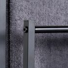 Vilde, wieszak na ręczniki stojący, metalowy, czarny