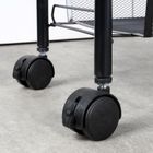 Vilde, wózek do przechowywania, metalowy czarny, 3-poziomowy