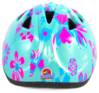 Volare, kask ochronny, niebieski w kwiatki, rozmiar 47-51 cm