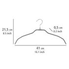 Wenko, Alessia, wieszaki, cienkie, szare, 21,5-41 cm, 20 szt.