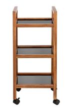 Wenko, Fondi, mobilny regał z drewna akacji, 3 poziomy, 76,5 cm