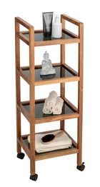 Wenko, Fondi, mobilny regał z drewna akacji, 4 poziomy, 101,5 cm