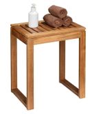 Wenko, Fondi, stołek łazienkowy z drewna akacji, wys. 46 cm