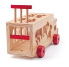 Woodyland, ciężarówka do ciągnięcia, sorter, zwierzęta, 29-18-14 cm