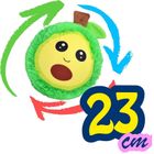 Xqmax, piłka pluszowa emoji, owoc, zielona, 23 cm