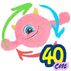 Xqmax, piłka pluszowa emoji z rączkami, różowa, 40 cm