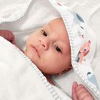 Yookidoo, zestaw kąpielowy: Prysznic słonik, różowy + okrycie kąpielowe