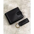 Zestaw prezentowy: Portfel, Brelok, czarny, skóra ekologiczna, Rovicky