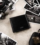 Zestaw prezentowy: Portfel, Brelok, czarny, skórzany, Peterson