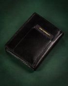 Zestaw prezentowy: Portfel skórzany, Brelok, czarny, Peterson