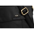 Zestaw, Torba listonoszka, Etui na klucze, czarny, skórzany, Peterson