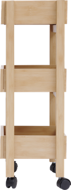 5five Simply Smart, Cane, wózek kuchenny na kółkach, plecionka wiedeńska, 39,6-30-85,5 cm