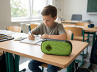 Abag, piórnik owalny, hexagon green ombre