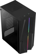 Aerocool, obudowa komputerowa, PGS Mecha-G-Bk-V1 Rgb, Czarna