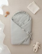 Albero Mio, otulacz muślinowy do fotelika, ocieplany, popiel