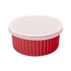 Altom Design, Red Chilli, ramekin ceramiczny z pokrywką, 12,5-6 cm, 370 ml