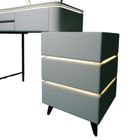 Ana, toaletka kosmetyczna LED, zestaw biały, blat 80 cm