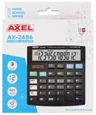 Axel, kalkulator biurowy, czarny, 12 cyfrowy wyświetlacz