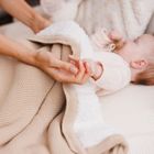 BabyOno, kocyk bawełniany z ociepleniem, beżowy, 75-100 cm