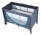 BabyOno, łóżeczko turystyczne z pełnym wyposażeniem, szaro-niebieskie, 120-60 cm