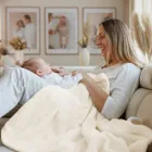 BabyOno, Miś, kocyk z przytulanką, śmietankowy