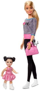 Barbie, Łyżwiarka, lalka, mini-laleczka i akcesoria