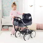 Bayer Design, Classic, głęboki wózek dla lalek z torbą i matą do przewijania, niebieski