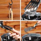 BBQ, Łopatka do grilla i szczypce, stalowa, 40 cm