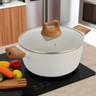 Bergner, Naturally, garnek marmurkowy z pokrywą, 28 cm