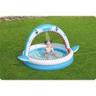 Bestway, basen dmuchany ze zraszaczem, rekin, 163-127-92 cm