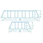 Bestway, basen ogrodowy, stelażowy, 488-244-122 cm, zestaw 18w1