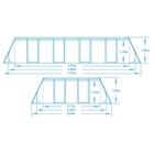 Bestway, basen stelażowy, ogrodowy 488-244-122 cm, zestaw 11w1